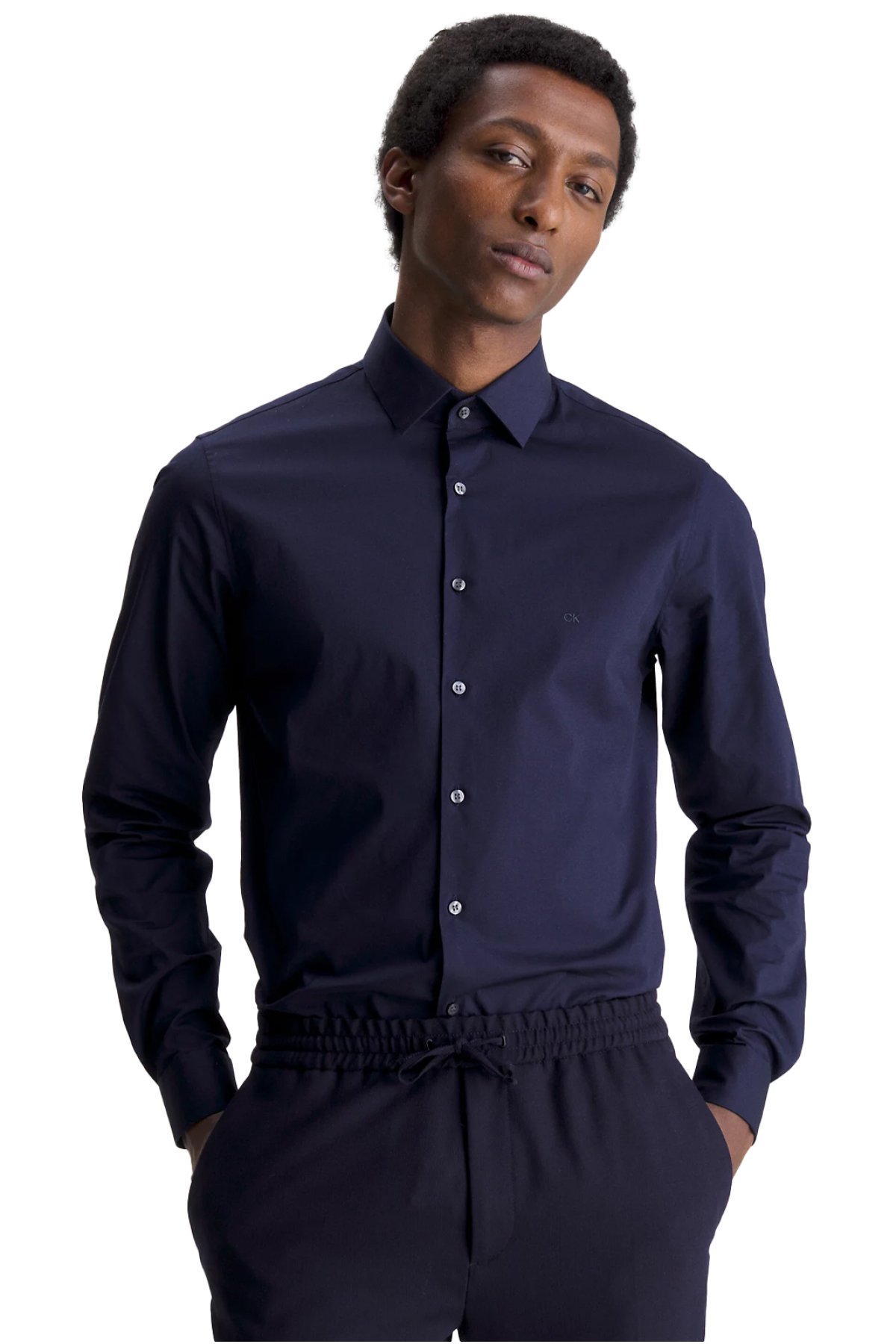 Calvin Klein K10K108229 Pánská košile tmavě modrá 39