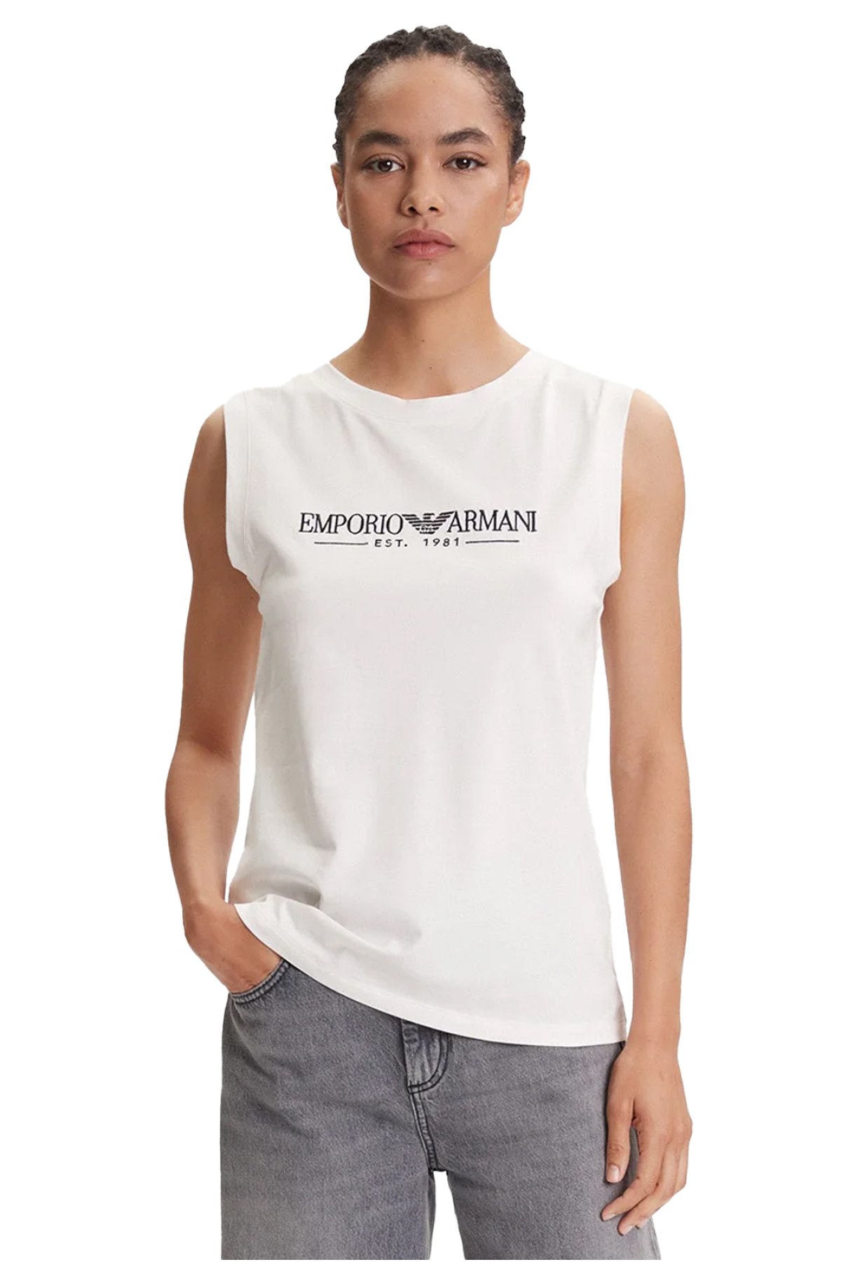 Emporio Armani EW000410 AF10881 Dámské tričko bílé L