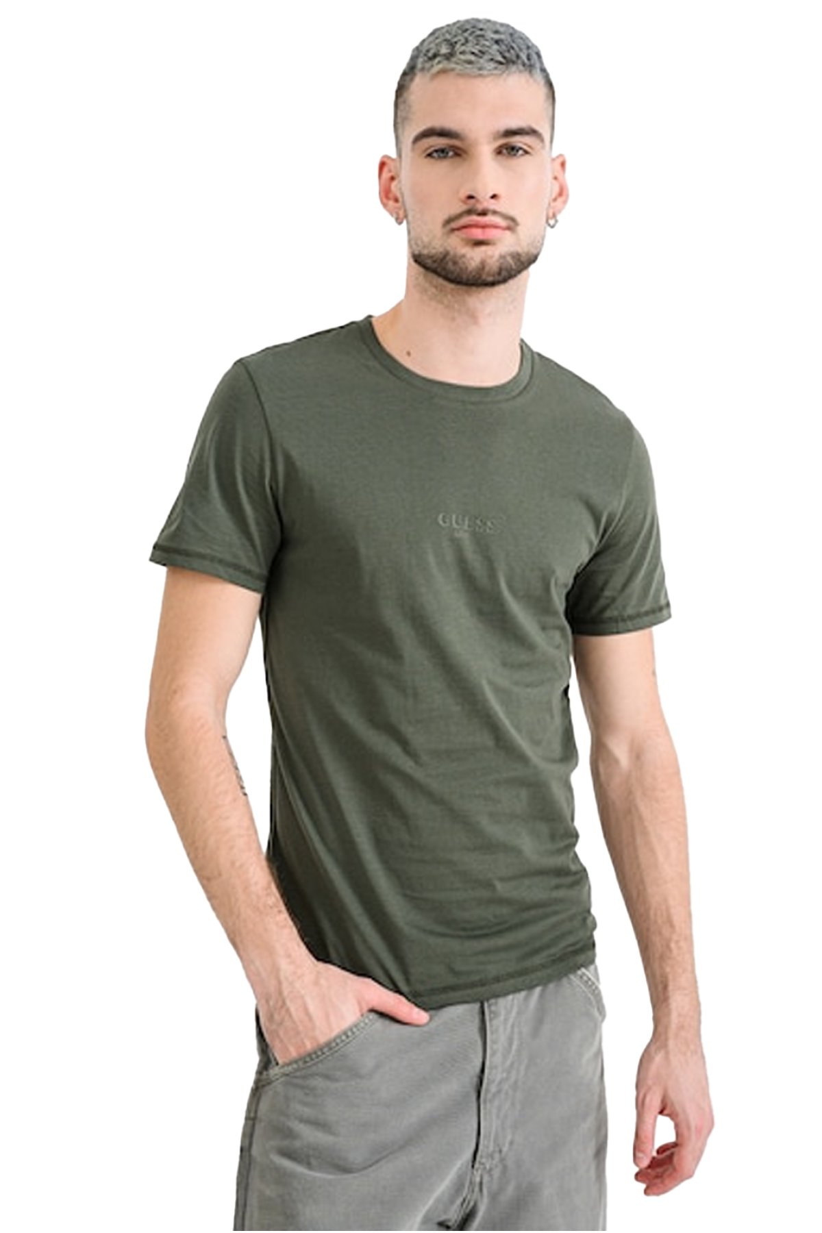 Guess Jeans M2YI72 I3Z14 Pánské tričko zelené M