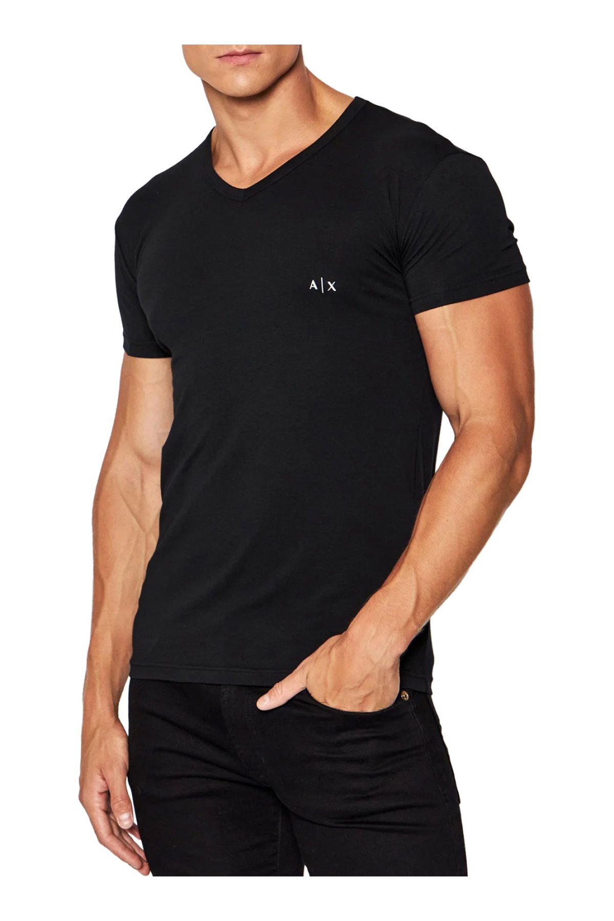 Armani Exchange 956004 CC282 Pánské trička černá duo-pack L