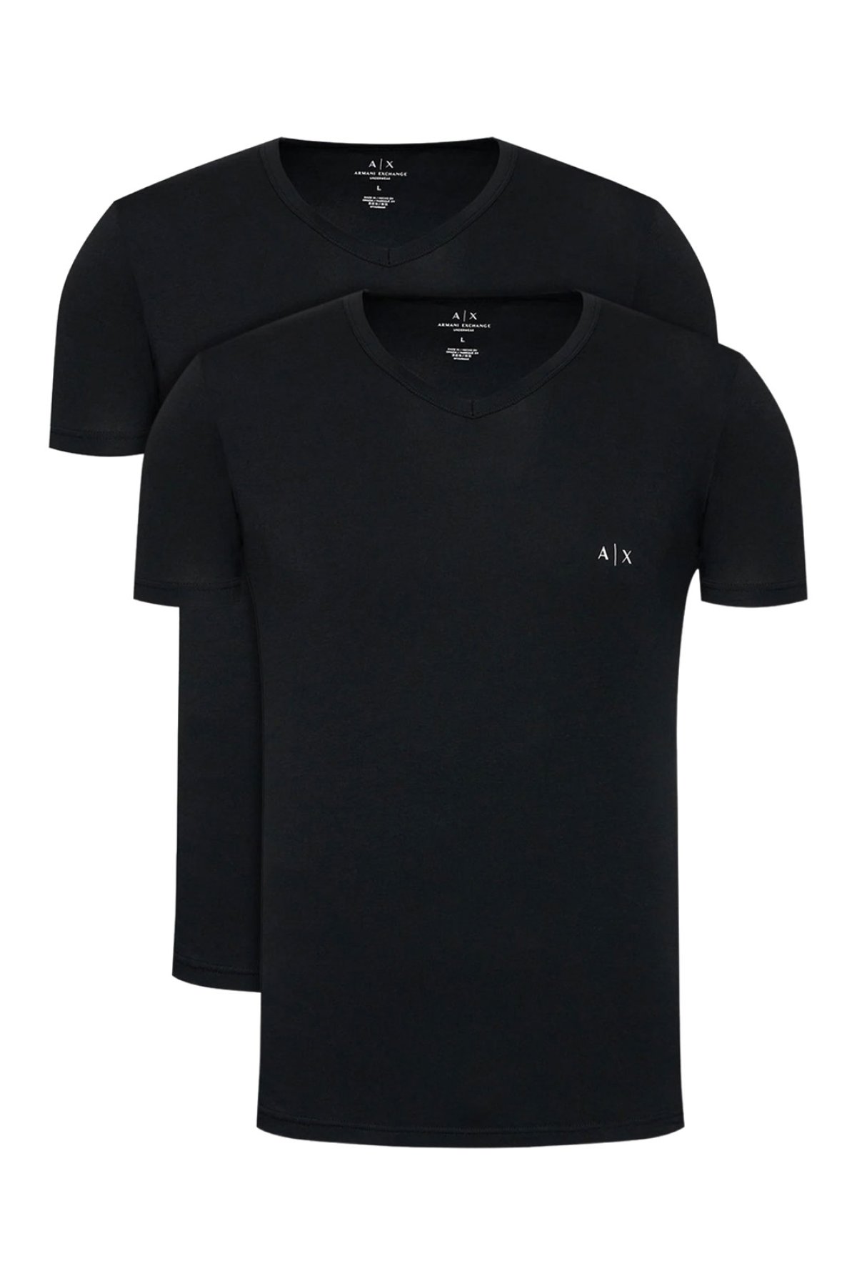 Armani Exchange 956004 CC282 Pánské trička černá duo-pack L