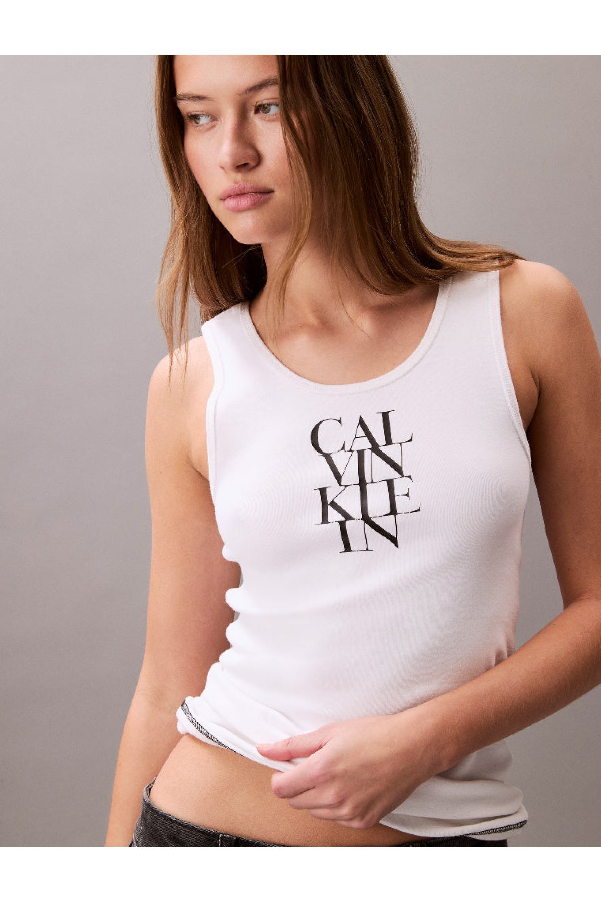 Calvin Klein LV044C219G Dámské tílko bílé S