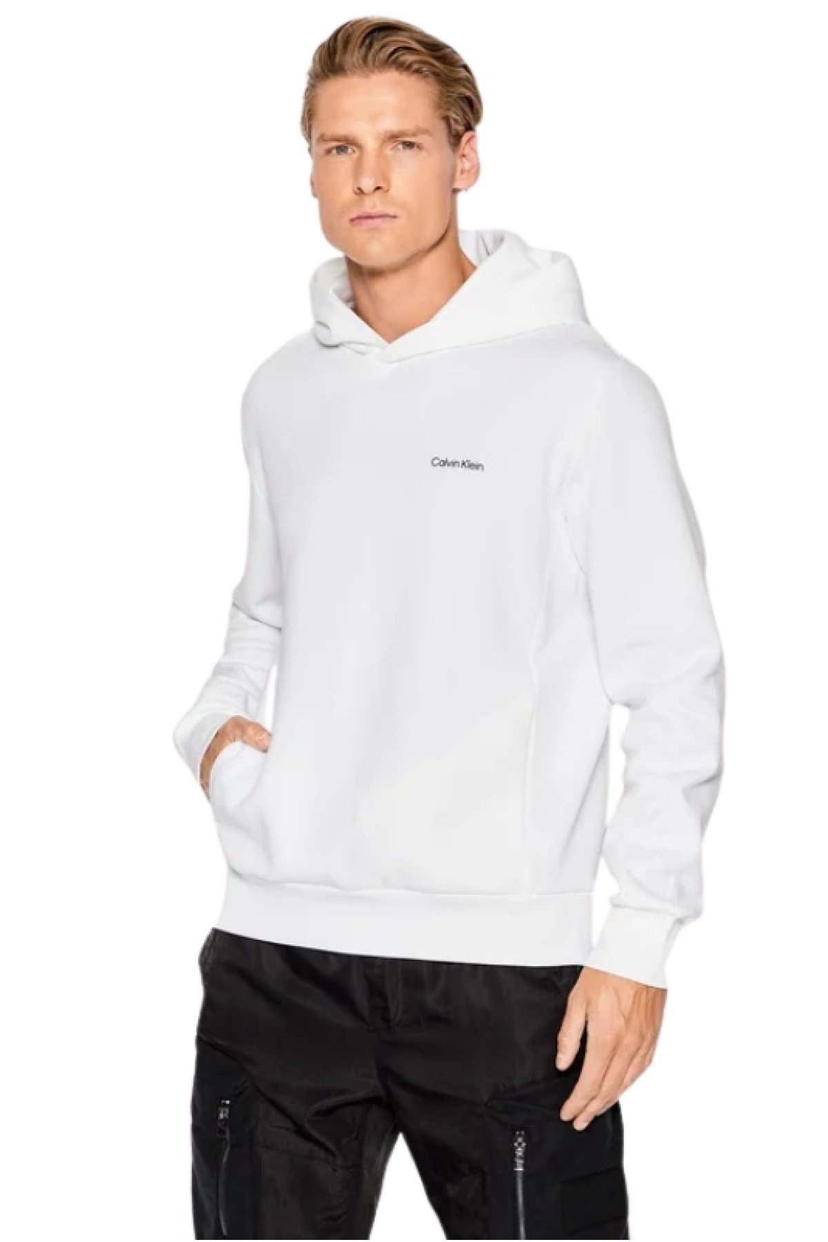 Calvin Klein K10K109927 Pánská mikina bílá XL