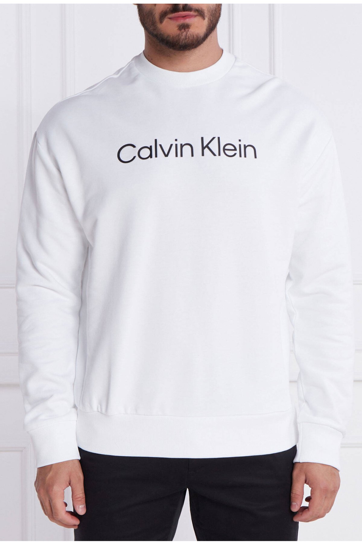 Calvin Klein K10K112772 mikina bílá